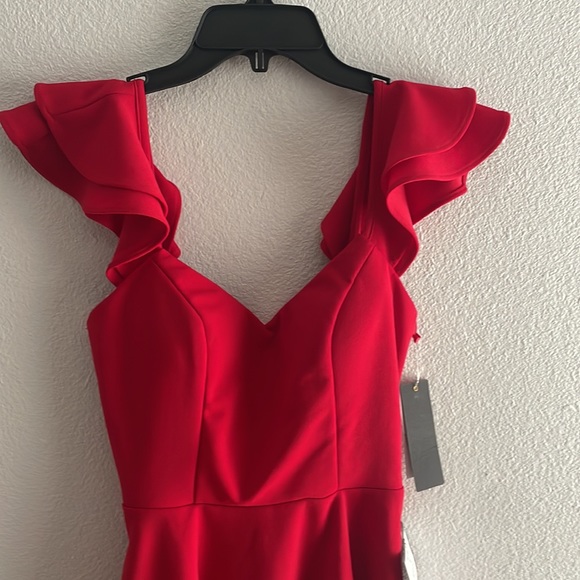 City Studio Womens Lace-Up Mini Fit & Flare Dress Juniors Red size 5 - Picture 4 of 8